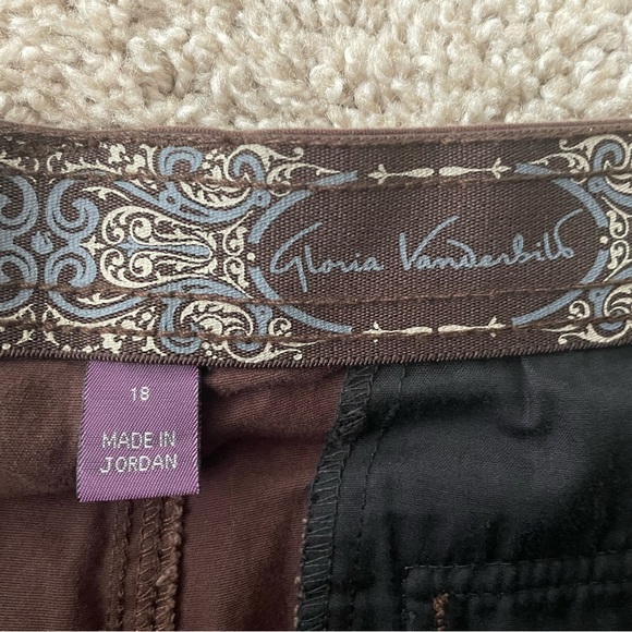 Gloria Vanderbilt Plus sz 18 Brown Straight Leg Pants - Picture 3 of 11